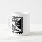70. Hochzeitstag blaues Platin traditionell Kaffeetasse (Vorderseite Links)