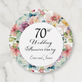 70. Hochzeitstag Elegantes Drehbuch Geschenkanhänger (Vorderseite)