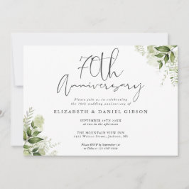 70. Hochzeitstag Greenery Floral Einladung