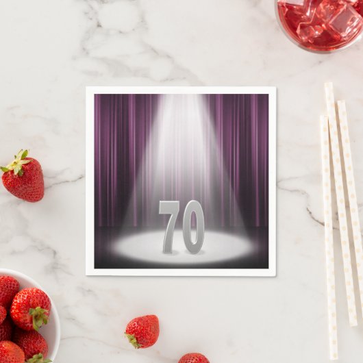 70. Hochzeitstag im Rampenlicht Serviette (Beispiel)