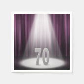 70. Hochzeitstag im Rampenlicht Serviette (Vorderseite)
