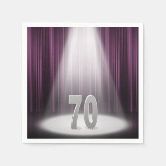 70. Hochzeitstag im Rampenlicht Serviette (Vorderseite)