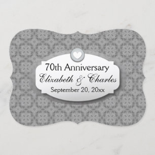 70. Hochzeitstag Jubiläum Platin Z03 Einladung