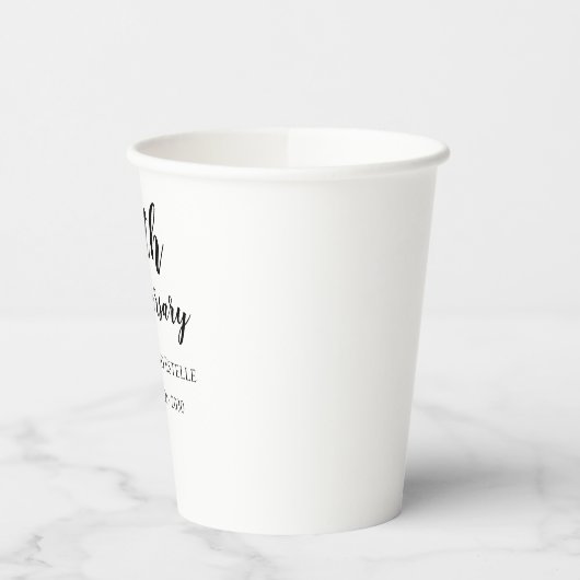 70. Hochzeitstag kundenspezifische Papieraufnahmen Pappbecher (Links)