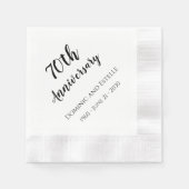 70. Hochzeitstag Napkins Custom Serviette (Vorderseite)