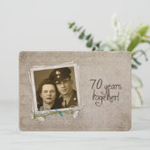 70. Hochzeitstag Open House Einladung (Stehend Vorderseite)