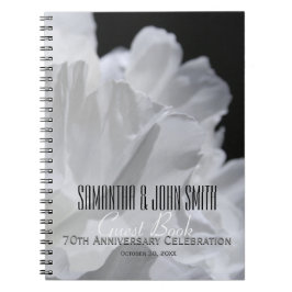 70. Hochzeitstag Party Peony GuestBook 2 Notizblock