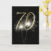 70. Hochzeitstag Sparkler Karte (Gelbe Blume)