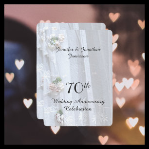 70. Hochzeitstagsfeier, Antike Spitze Einladung