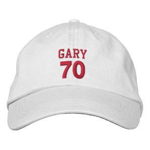 70 Individuelle Name Rote Stickerei V15 Bestickte Baseballkappe