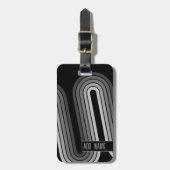 70 Inspirierte Line Art Shades of Gray and Black Gepäckanhänger (Vorderseite vertikal)