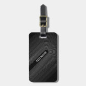 70 Inspirierte Line Art Shades of Gray and Black Gepäckanhänger (Vorderseite vertikal)