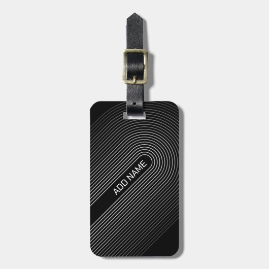 70 Inspirierte Line Art Shades of Gray and Black Gepäckanhänger (Vorderseite vertikal)