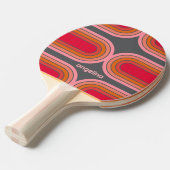 70 Inspirierte Line Art Sunset Roter Orange Rosa B Tischtennis Schläger (Vorderseite)