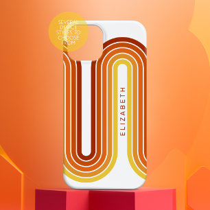 70 Inspirierte Linie Art Sunset Red Orange Yellow  iPhone 16 Hülle