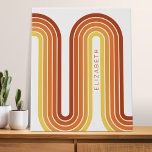 70 Inspirierte Linie Art Sunset Red Orange Yellow  Künstlicher Leinwanddruck<br><div class="desc">Ein bohemianisches gebogenes Design mit gestreiften Mustern und kreisförmigen Formen in Gelb-,  Orange- und Ziegelrot. Ein kühnes,  aber minimales Design mit einem optionalen Bereich zum Hinzufügen von Text.</div>