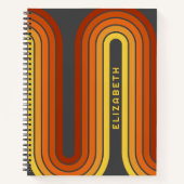 70 Inspirierte Linie Art Sunset Red Orange Yellow  Notizblock (Vorderseite)