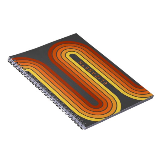 70 Inspirierte Linie Art Sunset Red Orange Yellow  Notizblock (Rechte Seite)