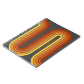 70 Inspirierte Linie Art Sunset Red Orange Yellow Notizblock (Linke Seite)