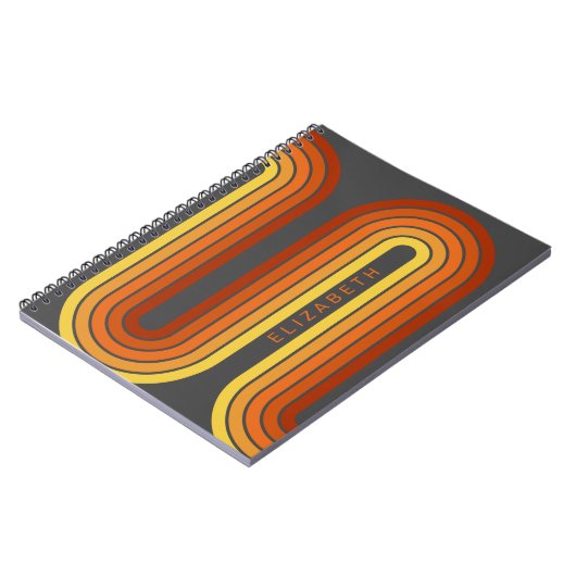 70 Inspirierte Linie Art Sunset Red Orange Yellow  Notizblock (Linke Seite)