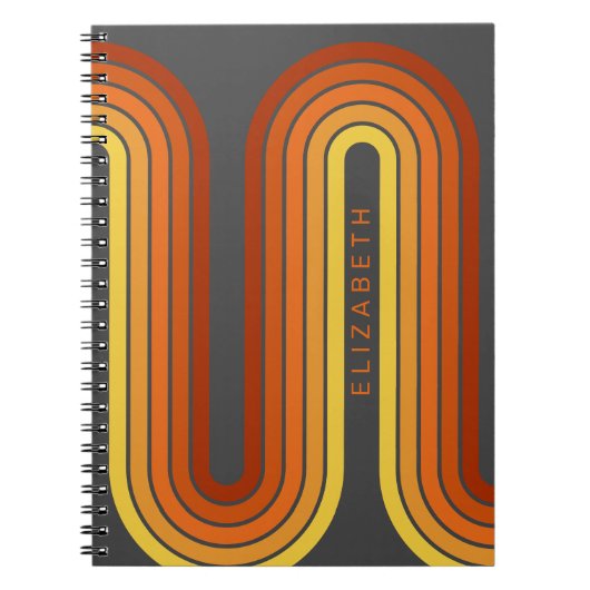 70 Inspirierte Linie Art Sunset Red Orange Yellow  Notizblock (Vorderseite)