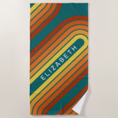 70 Inspirierte Linie Art Sunset Red Orange Yellow  Strandtuch (Vorderseite)