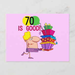 70 ist Gute Geburtstagsgeschenke und Geschenke Postkarte