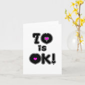70 ist OK Geburtstag Karte (Gelbe Blume)