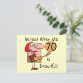 70 ist schöne Hemden und Geschenke Postkarte (Stehend Vorderseite)