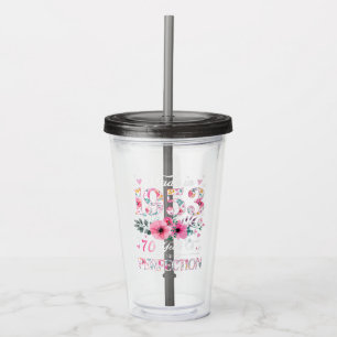70 Jahre alt 1953 Blumengeschenk 70. Geburtstag Acryltrinkbecher