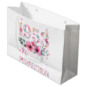70 Jahre alt 1953 Blumengeschenk 70. Geburtstag Große Geschenktüte