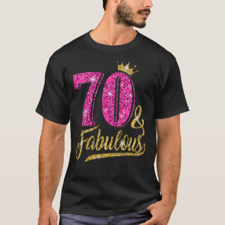 70 Jahre alt 70 & fabelhaft 70. Geburtstag Königin T-Shirt