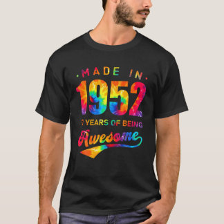 70 Jahre alt 70. Geburtstag Gefärbte Krawatte 1952 T-Shirt