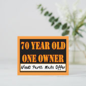 70 Jahre alt, ein Eigentümer - benötigt Teile, mac Postkarte (Stehend Vorderseite)