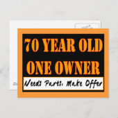 70 Jahre alt, ein Eigentümer - benötigt Teile, mac Postkarte (Vorne/Hinten)