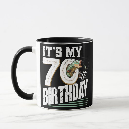 70 Jahre alt Fischfang Angler 70. Tasse (Links)