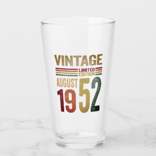 70 Jahre alt Geschenke Vintager August 1952-70. Glas