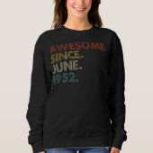 70 Jahre alt Juni 1952 Sweatshirt (Vorderseite)