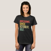 70 Jahre alt Phantastisch seit Oktober 1952 70. Ge T-Shirt (Vorne ganz)