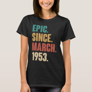 70 Jahre alt Vintag 1953 Geburtstag 70. Dekoration T-Shirt