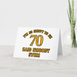 70 Jahre Alte Geburtstagsdesigns Karte