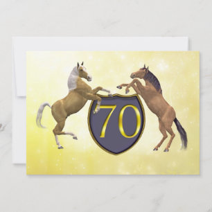 70 Jahre alte Geburtstagsparty mit Pferdezucht Einladung