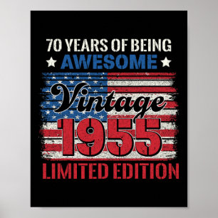 70 Jahre alte Geschenke 70. Geburtstag Amerikanisc Poster