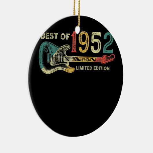 70 Jahre Alte Geschenke Beste von 1952 Gitarre Lov Keramik Ornament (Rechts)