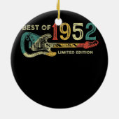 70 Jahre Alte Geschenke Beste von 1952 Gitarre Lov Keramik Ornament (Hinten)