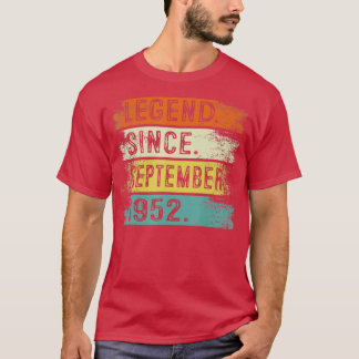 70 Jahre alte Geschenke Legend seit September 1952 T-Shirt