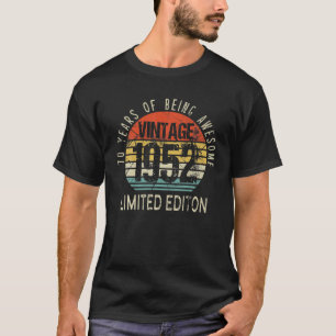 70 Jahre Alte Geschenke Vintag 1952 Limited Editio T-Shirt