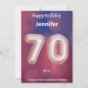 70 Jahre alte Happy Birthday Card