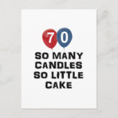 70 Jahre alte Kerzendesigns Postkarte (Vorderseite)