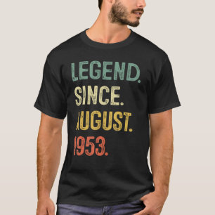 70 Jahre alte Legende seit August 1953 70. Geburts T-Shirt
